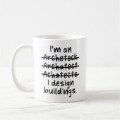 Ich bin Architekt, ich rettete Leben - Misspell Kaffeetasse (Links)