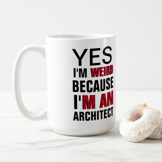 Ich bin Architekt Kaffeetasse (Mit Donut)