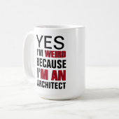 Ich bin Architekt Kaffeetasse (Vorderseite Links)