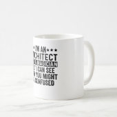 Ich bin Architekt, kein Zauberkünstler Kaffeetasse (VorderseiteRechts)