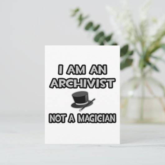 Ich bin Archivar ... Nicht ein Magier Postkarte (Stehend Vorderseite)