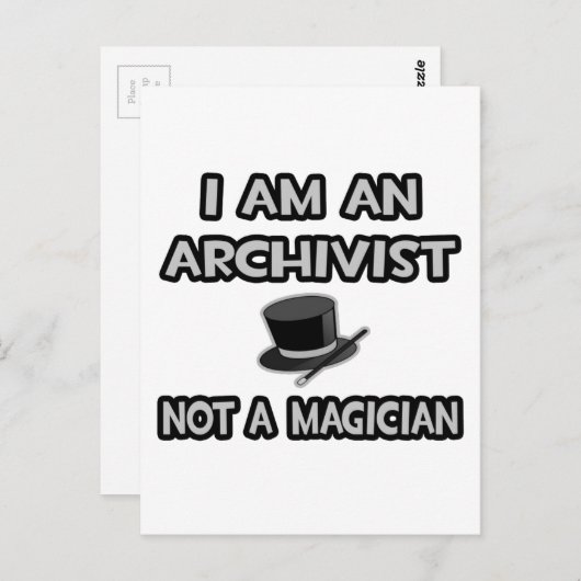 Ich bin Archivar ... Nicht ein Magier Postkarte (Vorne/Hinten)