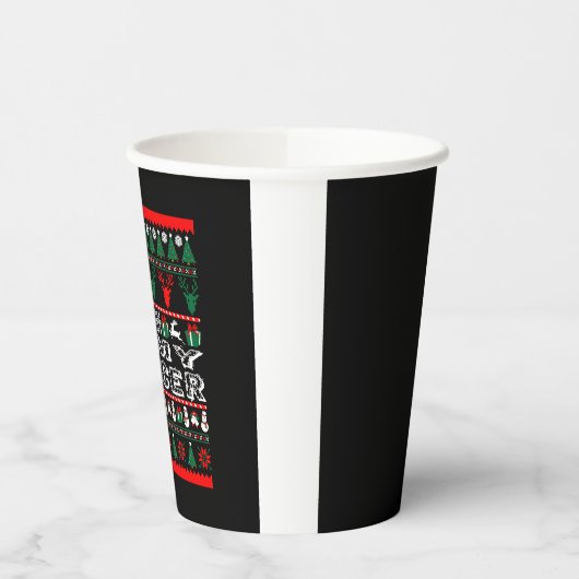 Ich bin Armeeoffizier Weihnachten Ugly Sweater Pappbecher (Links)
