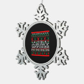 Ich bin Armeeoffizier Weihnachten Ugly Sweater Schneeflocken Zinn-Ornament (Rechts)
