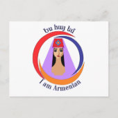 Ich bin armenische Postkarte (Vorderseite)