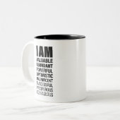 Ich bin Art Cool Text Graphic Opportunity Quote Ar Zweifarbige Tasse (Vorderseite Links)
