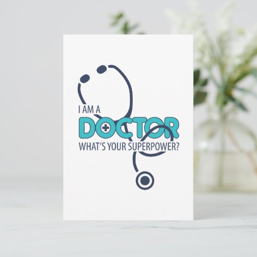 Ich bin Arzt Dankeskarte (Stehend Vorderseite)