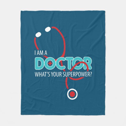 Ich bin Arzt Fleecedecke (Vorderseite)