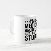 Ich bin Ärztin, aber ich kann keine Dummheit beheb Kaffeetasse (Vorderseite Links)