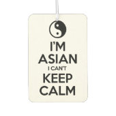 Ich bin Asiatin und kann nicht Ruhe Behalten haben Autolufterfrischer (Vorderseite)