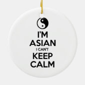 Ich bin Asiatin und kann nicht Ruhe Behalten haben Keramikornament (Hinten)