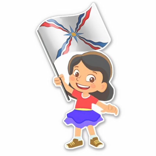 Ich bin Assyrian Custom Cut Vinyl Sticker (Vorderseite)