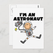 Ich bin Astronautin und Geschenke Postkarte (Vorne/Hinten)