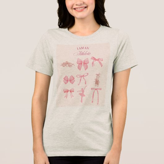 Ich bin Athlet Tri-Blend Shirt (Vorderseite)