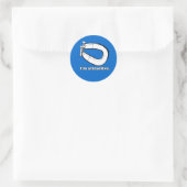 ICH BIN ATTRAKTIV RUNDER AUFKLEBER (Tasche)