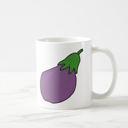 Ich bin Aubergine Kaffeetasse (Rechts)