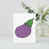 Ich bin Aubergine Postkarte (Stehend Vorderseite)