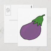 Ich bin Aubergine Postkarte (Vorne/Hinten)