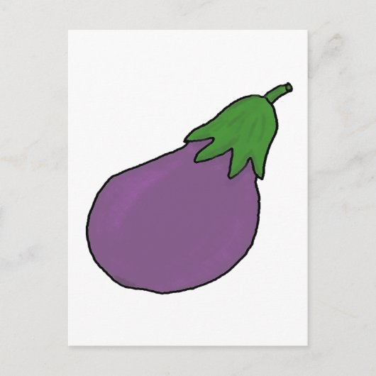 Ich bin Aubergine Postkarte (Vorderseite)