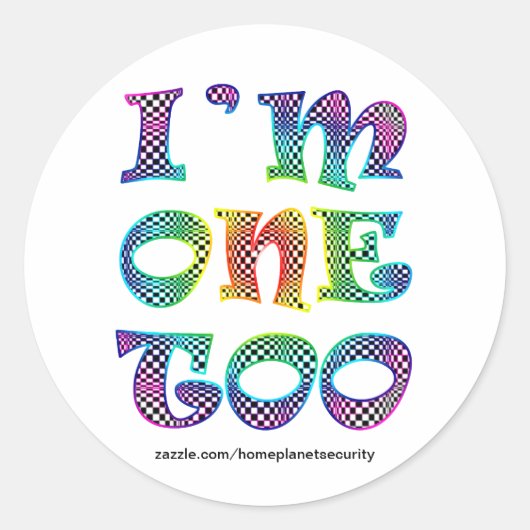 Ich bin auch einer... runder aufkleber (Vorderseite)