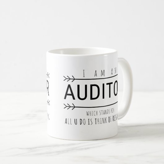 Ich bin Auditor Funny Accountant Kaffeetasse (VorderseiteRechts)