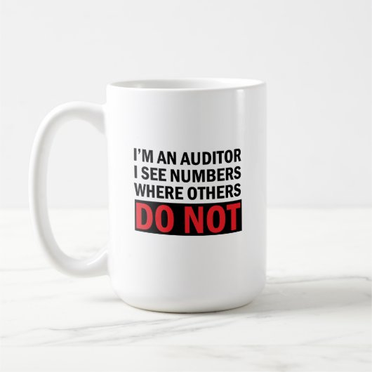 Ich bin Auditor Kaffeetasse (Links)