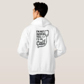 Ich bin auf Abruf - humorvolles medizinisches Desi Hoodie (Schwarz voll)