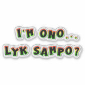 Ich bin auf aufkleber (Vorderseite)