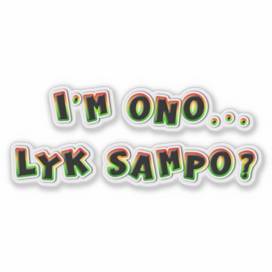 Ich bin auf aufkleber (Vorderseite)