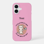 Ich bin auf Autopilot-Modus lustige Katze iPhone 16 Hülle (Rückseite)