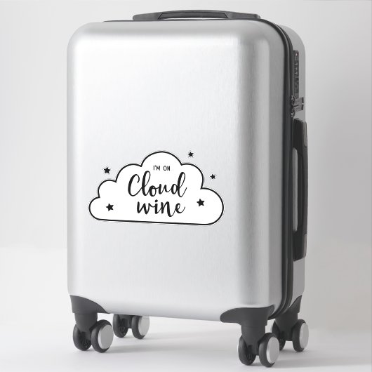 Ich bin auf Cloud 9 Contour Aufkleber (Koffer)