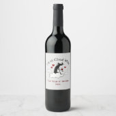 Ich bin auf Cloud Wine Funny Liebe Weinangebot Weinetikett (Vorderseite)