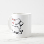 Ich bin auf dem Lamm Kaffeetasse (Vorderseite Links)