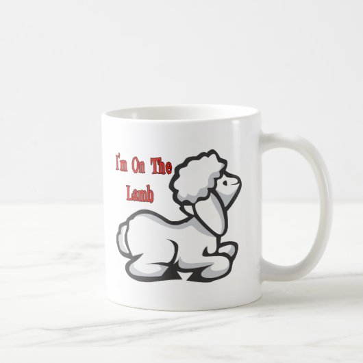 Ich bin auf dem Lamm Kaffeetasse (Rechts)