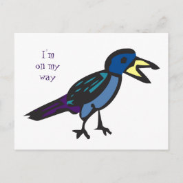 Ich bin auf dem Weg zur Birdie Postkarte