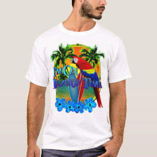 Ich bin auf der Insel Time Tropical Beach T-Shirt