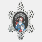 Ich bin auf der Liste der Unheilbaren, um das Kran Schneeflocken Zinn-Ornament (Rechts)