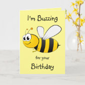 Ich bin auf der Suche nach Ihrem Geburtstag - Bien Karte (Gelbe Blume)