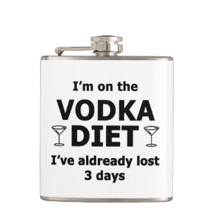 Ich bin auf der Vodka-Diät Flachmann