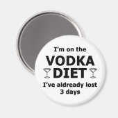 Ich bin auf der Vodka-Diät Magnet (Vorderseite/Rückseite)