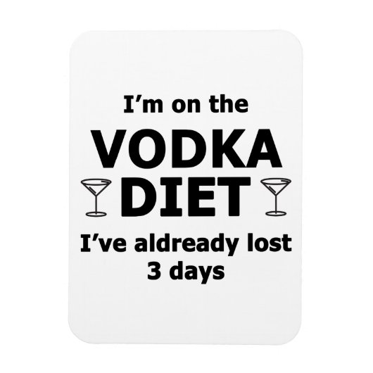 Ich bin auf der Vodka-Diät Magnet (Vertikal)
