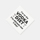 Ich bin auf der Vodka-Diät Serviette (Ecke)