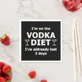 Ich bin auf der Vodka-Diät Serviette (Beispiel)