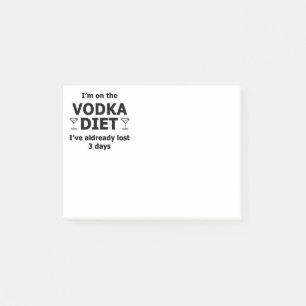 Ich bin auf der Wodka-Diät Post-it Klebezettel