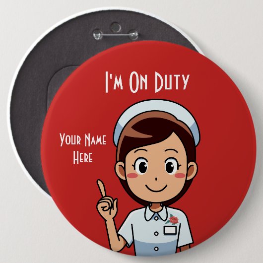 Ich bin auf Dienstekolossal, 18 mm Runder Button (Vorne & Hinten)