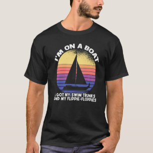 Ich bin auf einem Boot, ich habe meine Schwimm-Stä T-Shirt