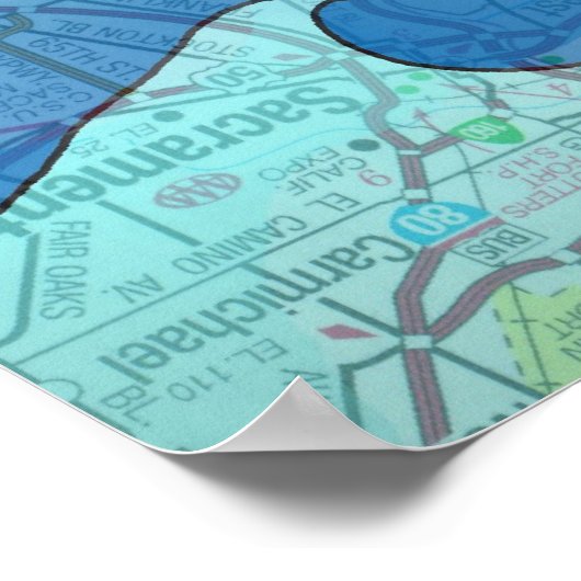 Ich bin auf einem Boot Poster (Ecke)