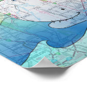 Ich bin auf einem Boot Poster (Ecke)