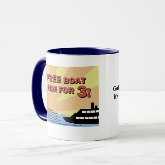 Ich bin auf einem Boot Tasse (Vorderseite Links)