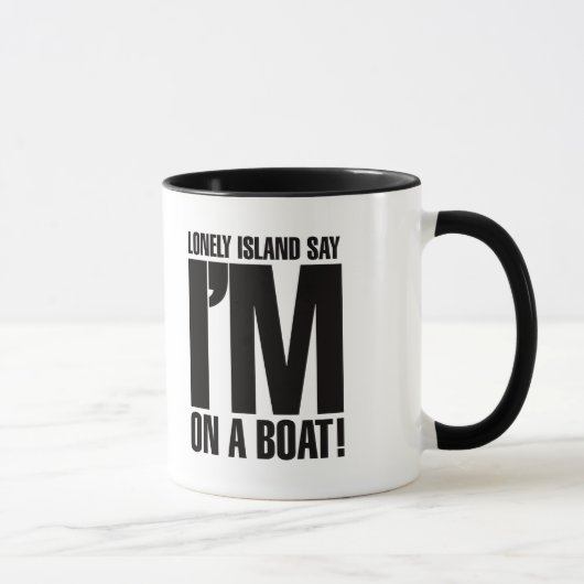 Ich bin auf einem Boot Tasse (Rechts)